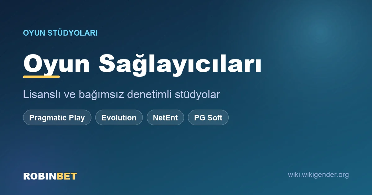 Robinbet oyun sağlayıcıları